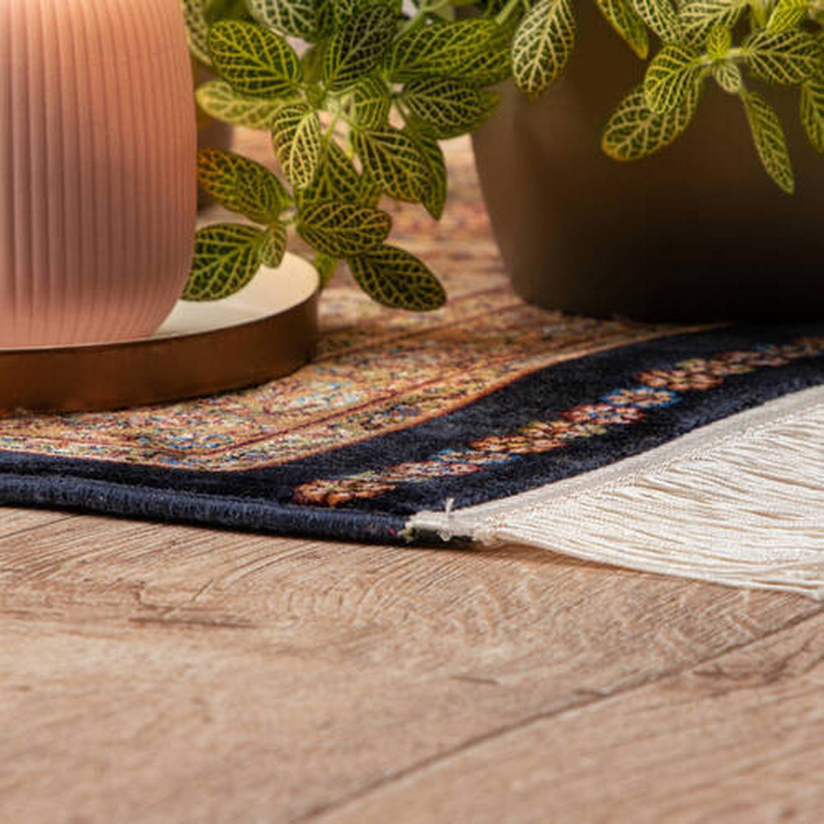 Läufer my Babylon of Obsession Blau/Creme/Braun ca. 80x250cm - Blau/Hellbraun, Design, Textil (80/250cm) - Obsession