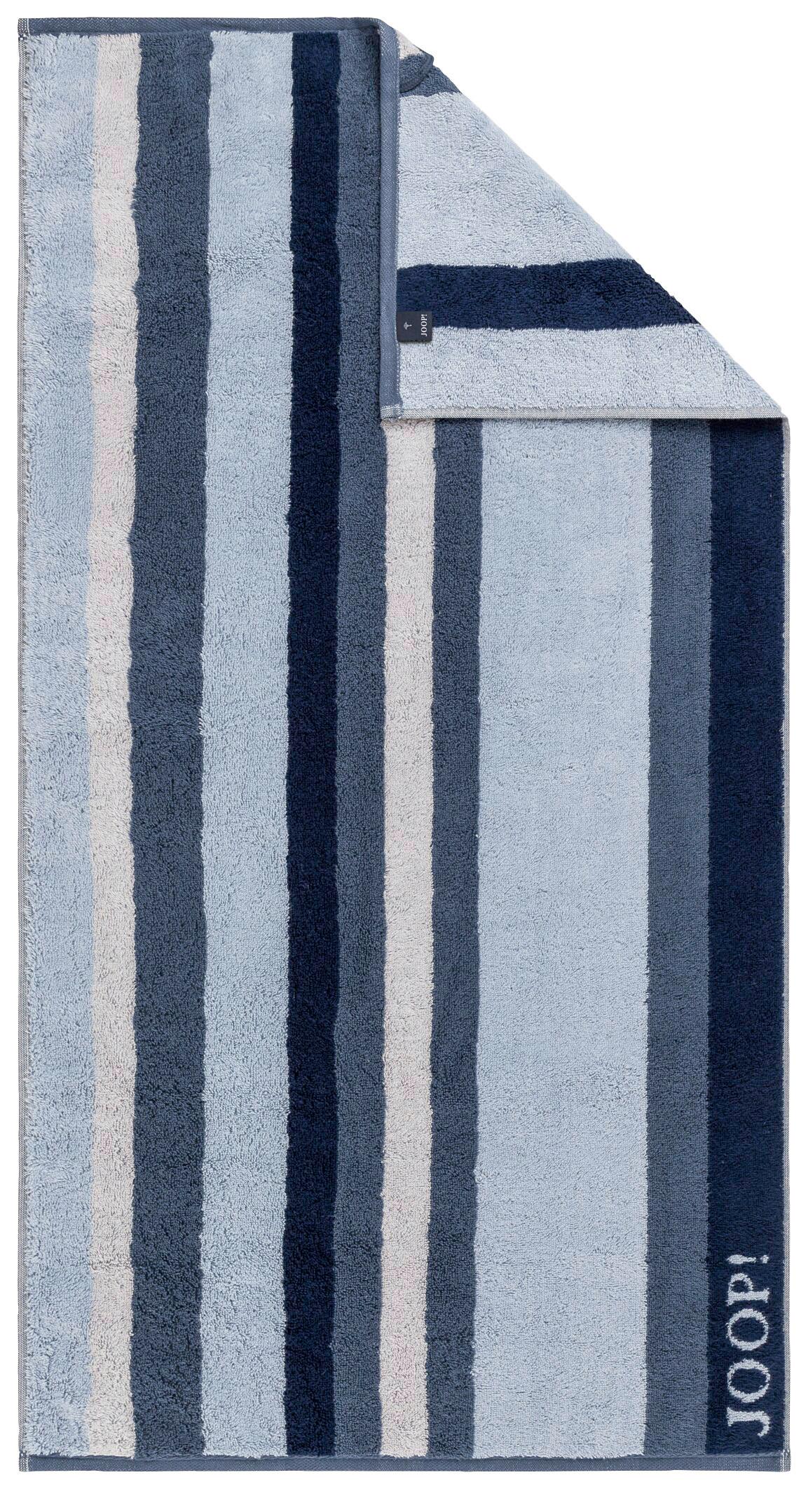RĘCZNIK PRYSZNICOWY JOOP! VIBE STREIFEN - niebieski, Basics, tkanina (80/150cm) - Joop!