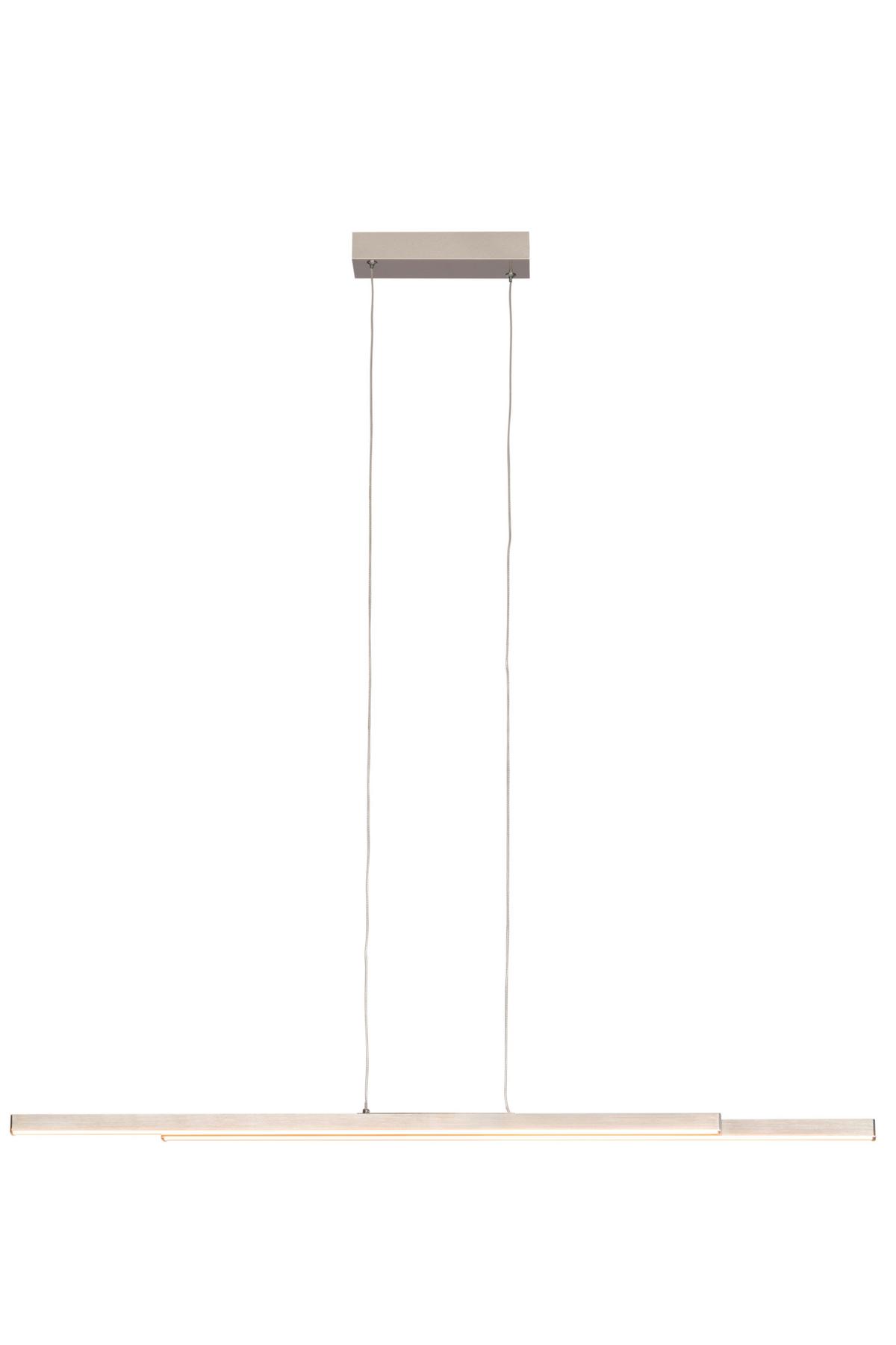 LAMPA WISZĄCA LED FINE *SBB* - kolor niklowy, Basics, tworzywo sztuczne/metal (110/6/120cm) - Boxxx