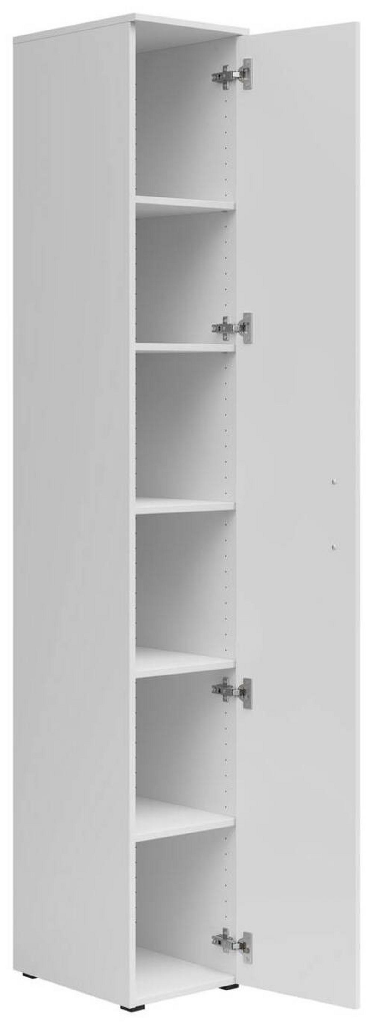 Szekrény Multistauraum - fekete/fehér, Modern, műanyag/faalapú anyag (30/195/40cm) - Carryhome