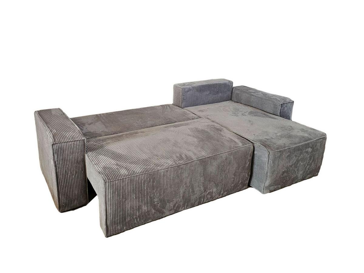 Kutna Garnitura Denver - siva, Moderno, drvni materijal/tekstil (230/140cm) - Based