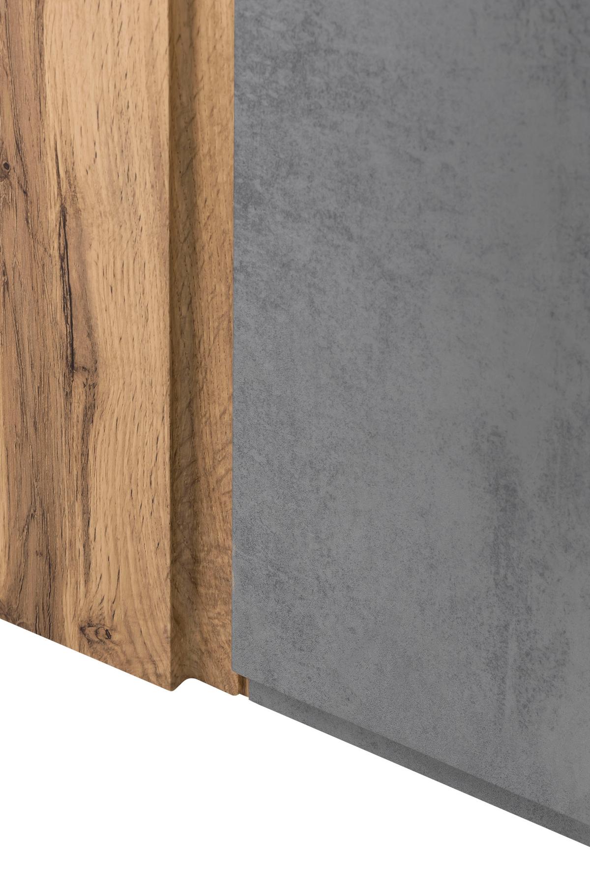 Hängeschrank Varese ca. 65x64 cm Hellgrau/Eiche - Eiche Wotan/Hellgrau, MODERN, Holzwerkstoff (65/64/20cm) - Held