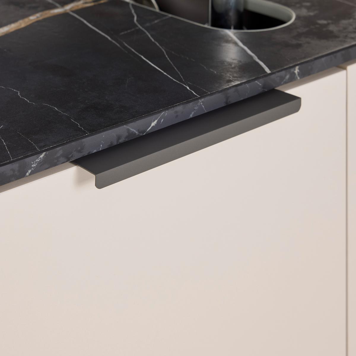 Waschbeckenunterschrank Liana Kaschmirfarben - Anthrazit, MODERN, Holzwerkstoff/Metall (70/59/35cm) - Mömax