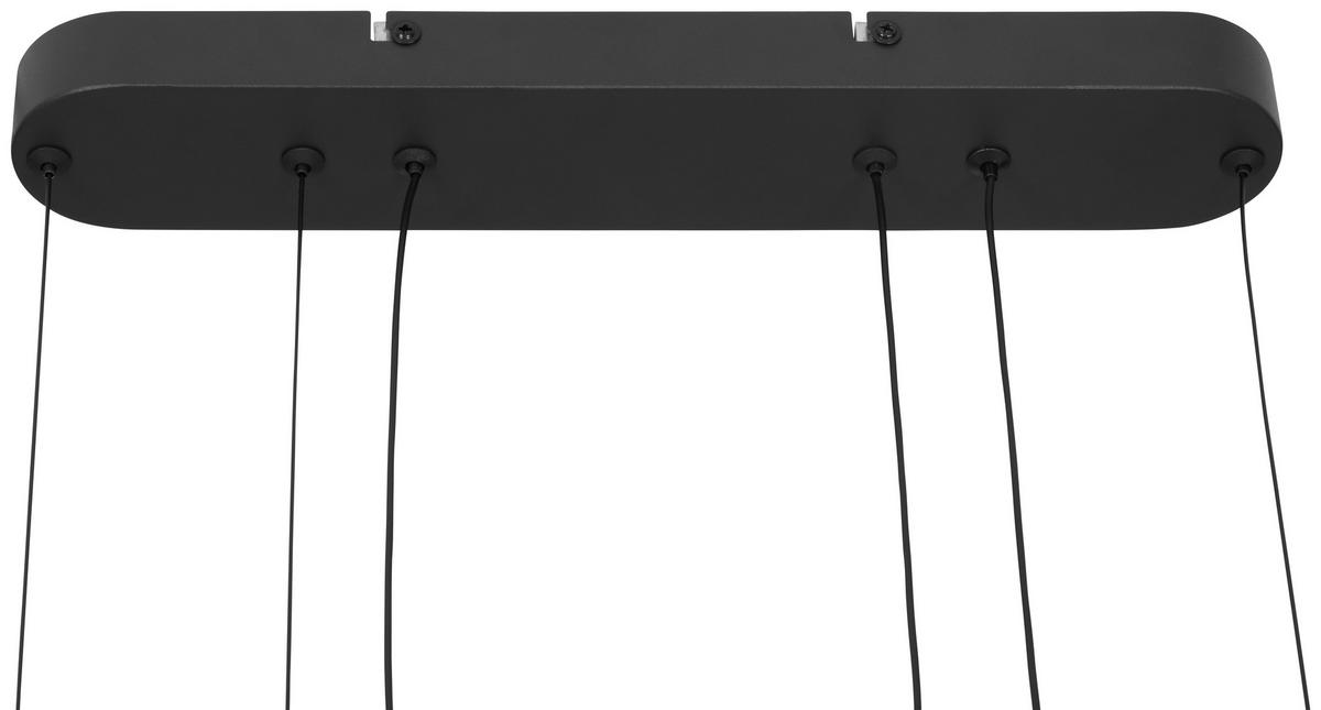 LED-Hängeleuchte Gutzi Schwarz max. 30 Watt - Schwarz, MODERN, Kunststoff/Metall (40/23/50cm)