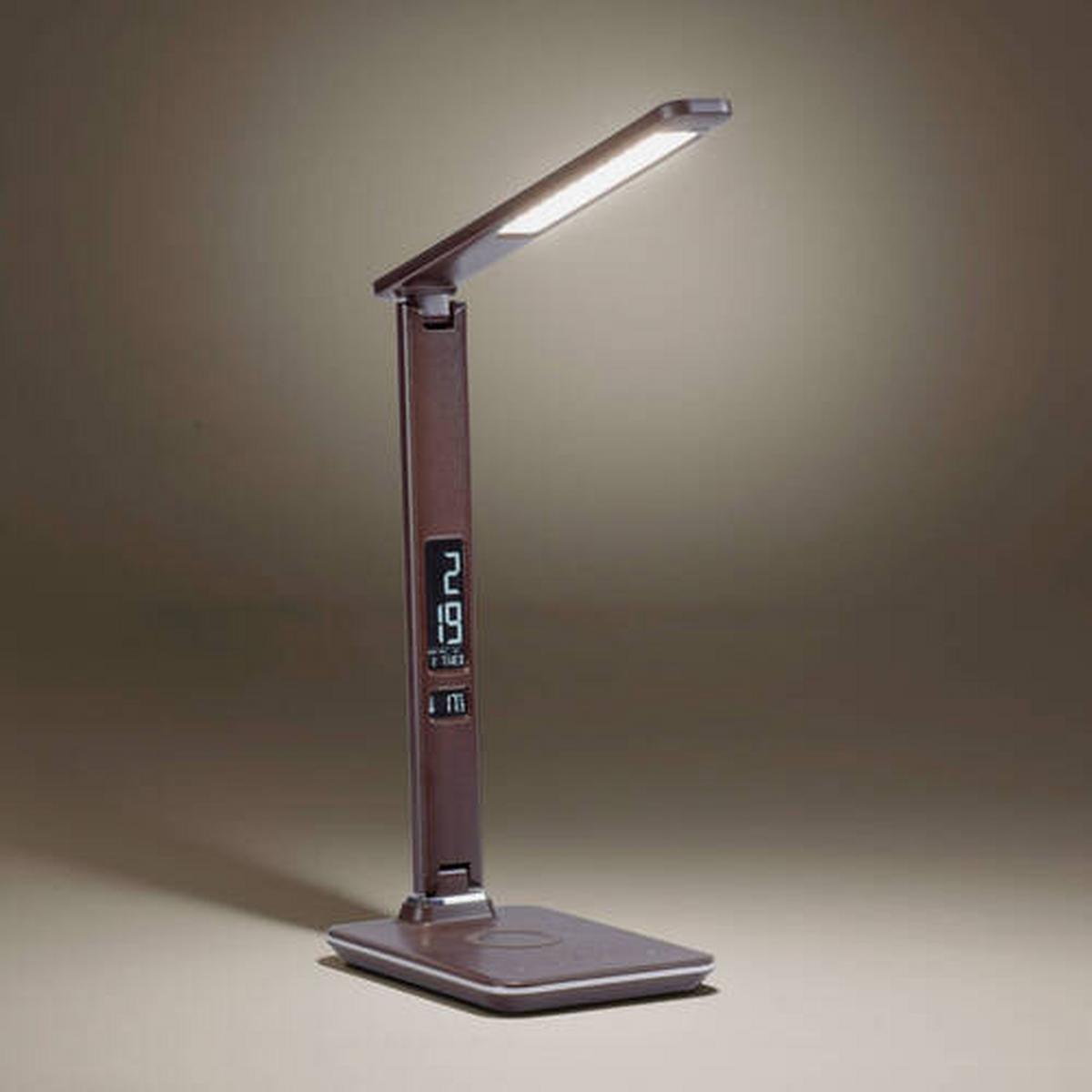 LED-Tischleuchte Adriano in Braun max. 6 Watt - Braun, Basics, Kunststoff/Metall (31/14/60cm) - Paul Neuhaus