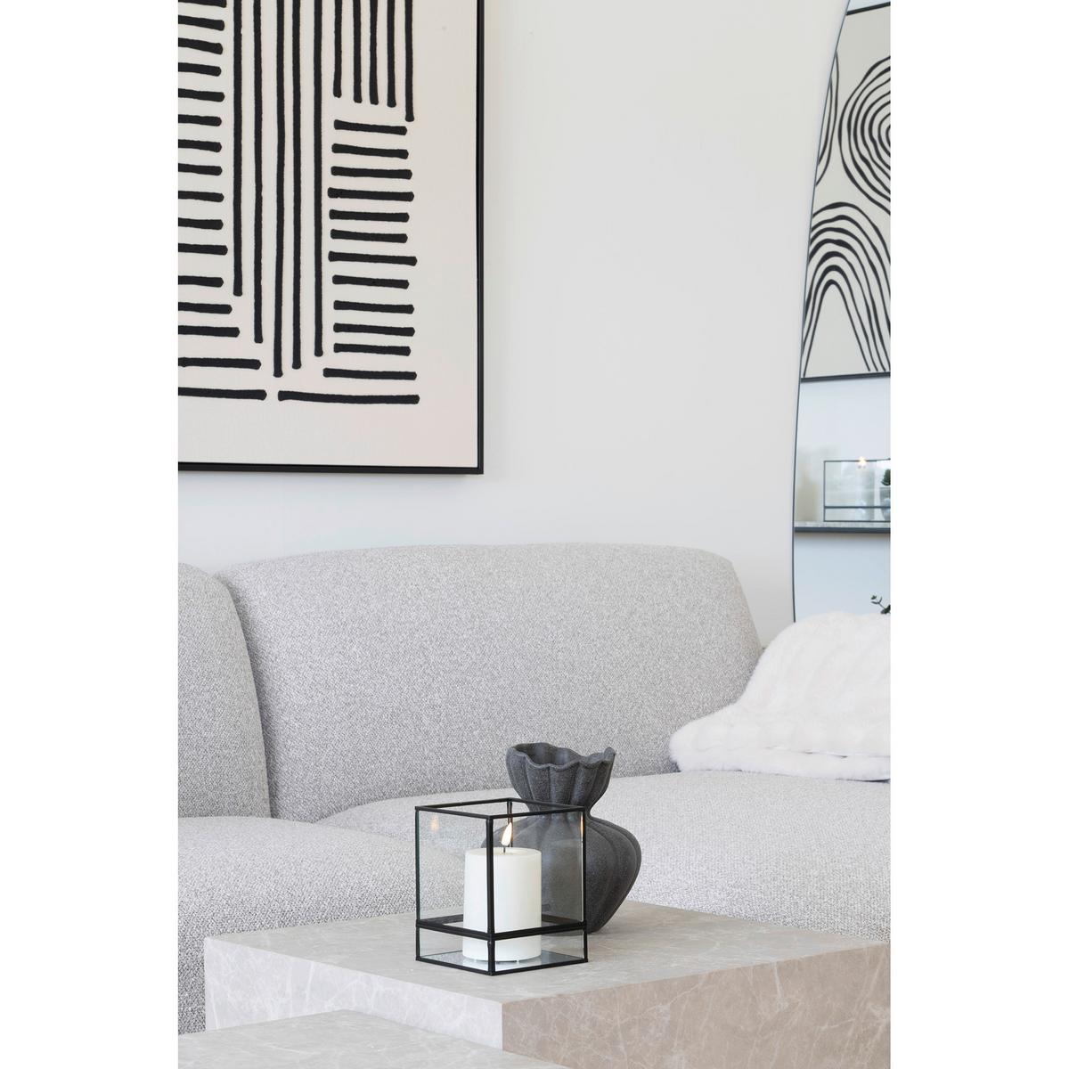 Windlicht Hurricane Candle Holder Schwarz - Schwarz, Basics, Glas/Metall (12/15/12cm)