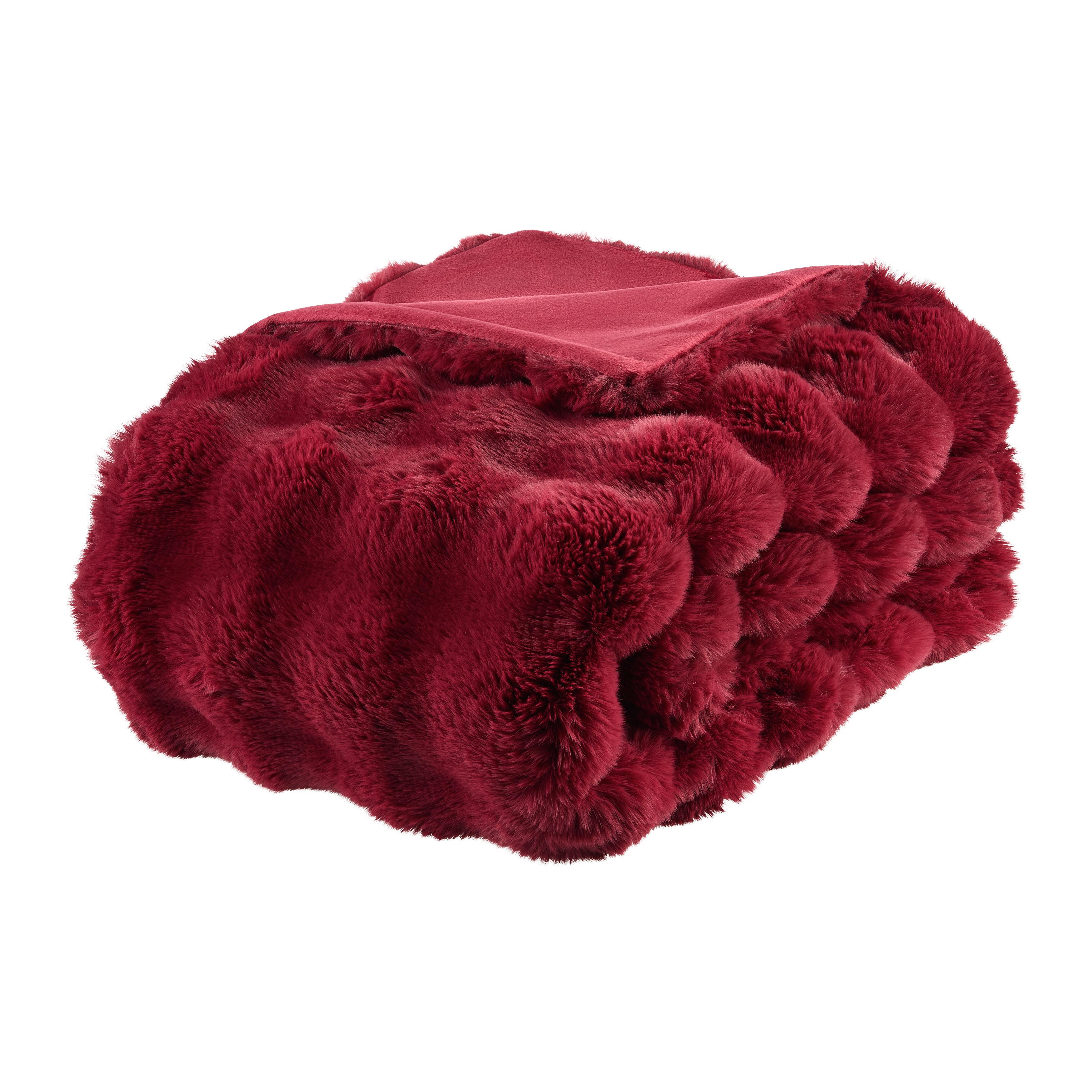 Felldecke Bella Rot ca. 130x180cm - Rot, MODERN, Textil (130/180cm) - Premium Living