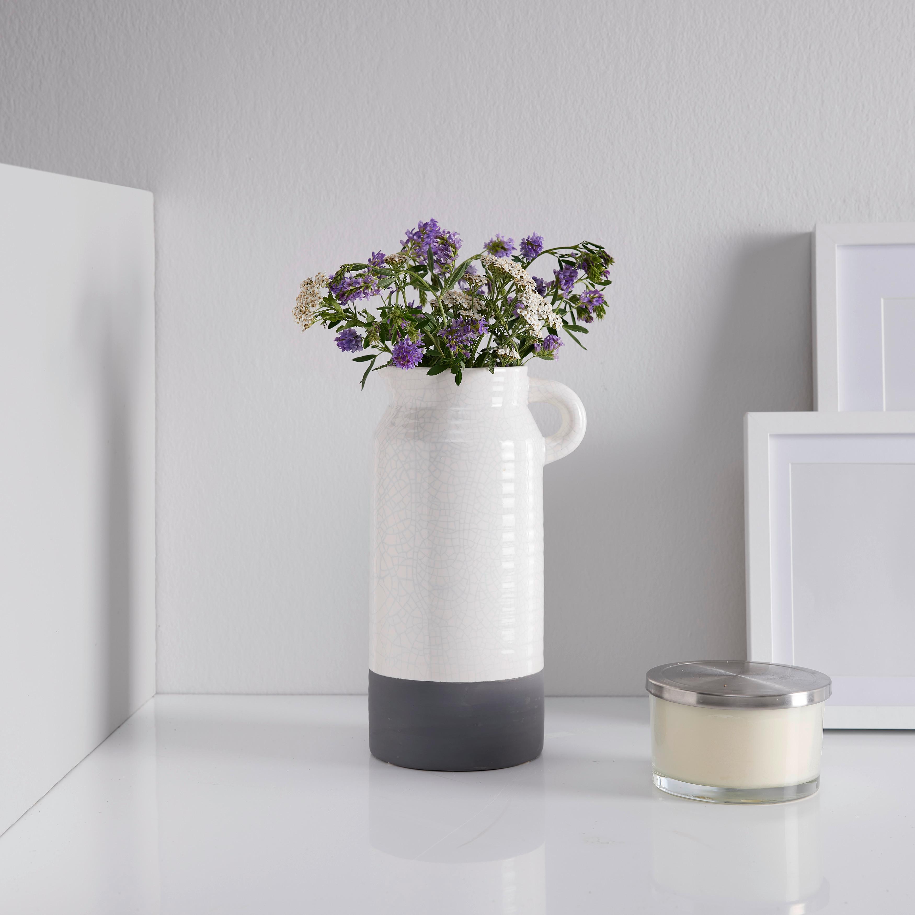 Vaza Rezzo - siva/bela, Moderno, keramika (17,3/31,2cm) - Bessagi Home