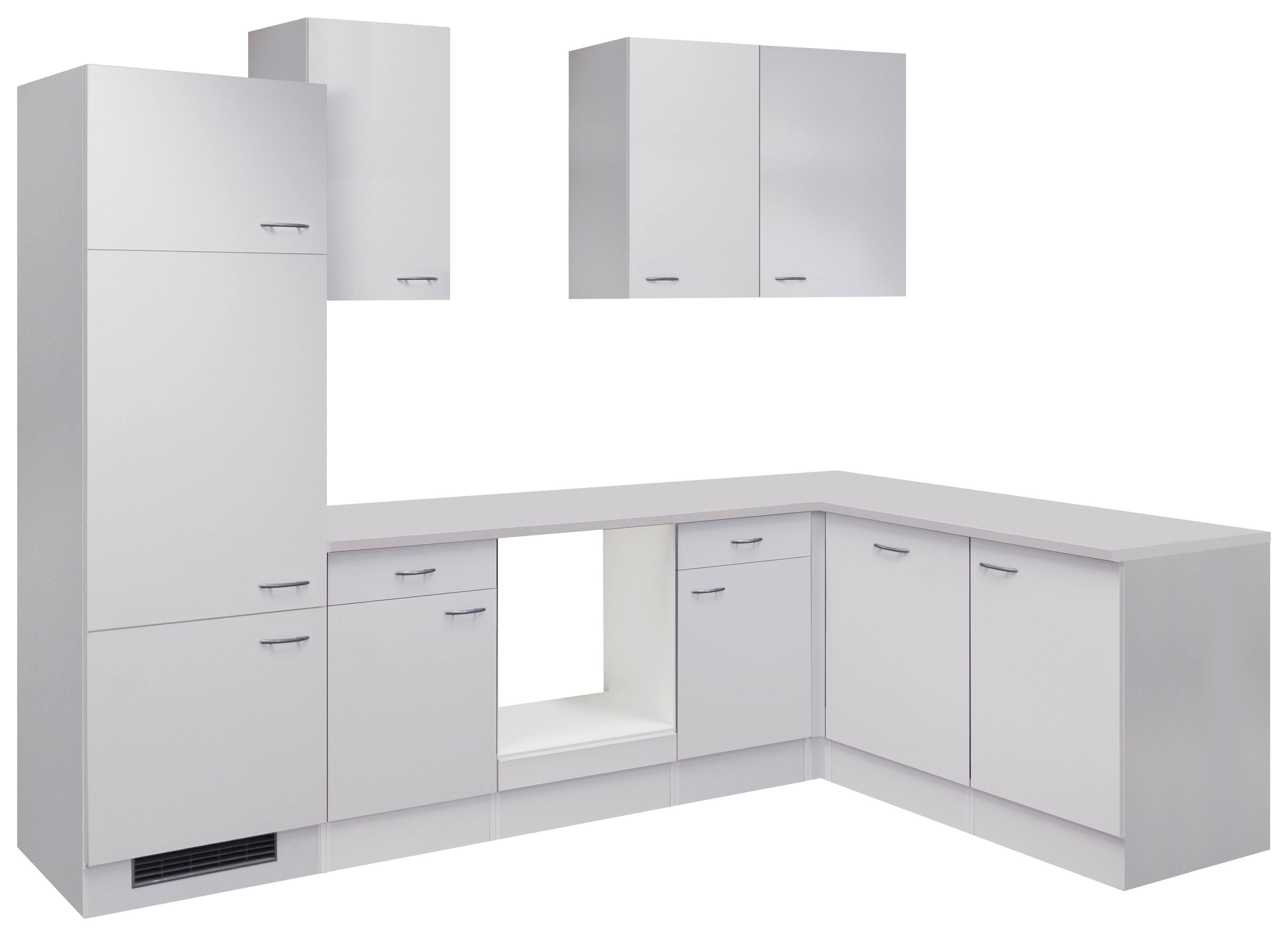 Kuhinjski Blok Brez Aparatov Wito, Bela - barve nerjavečega jekla/bela, Konvencionalno, umetna masa/leseni material (280/170cm) - FlexWell