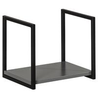 Badezimmerregal "New York", Grau/Schwarz 33x28 cm - Schwarz/Grau, MODERN, Holzwerkstoff/Metall (33/28/28cm) - MID.YOU
