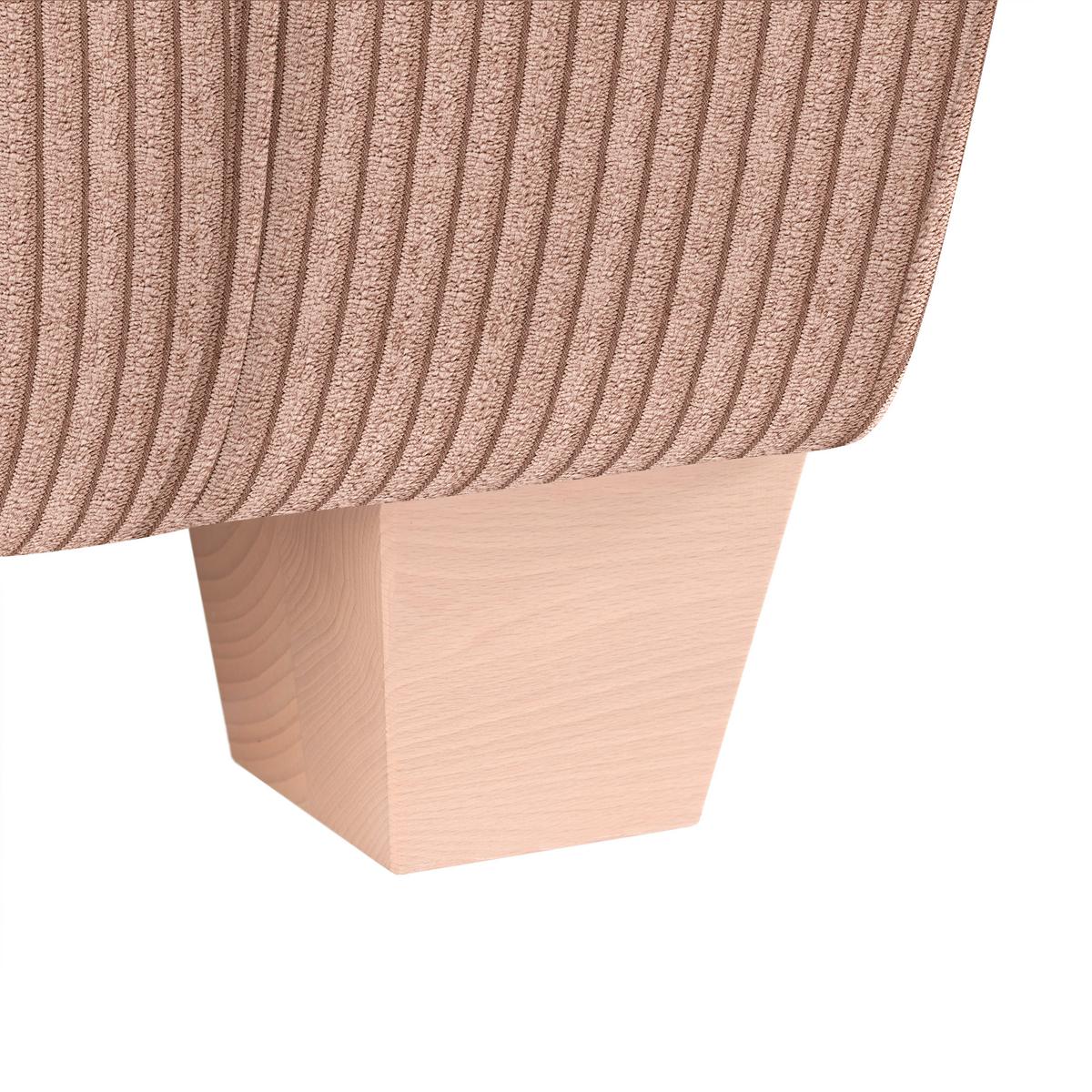 2-Sitzer-Sofa Devado Altrosa Cord - Altrosa/Naturfarben, Holz/Textil (190/70-85/95cm) - Mömax