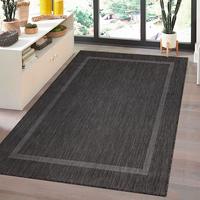 Flachwebeteppich Relax Schwarz ca. 80x250cm - Schwarz, Basics, Textil (80/250cm) - Novel
