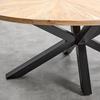MATBORD ORBIT - svart/akaciefärgad, Design, metall/trä (180/76/100cm) - Zandiara