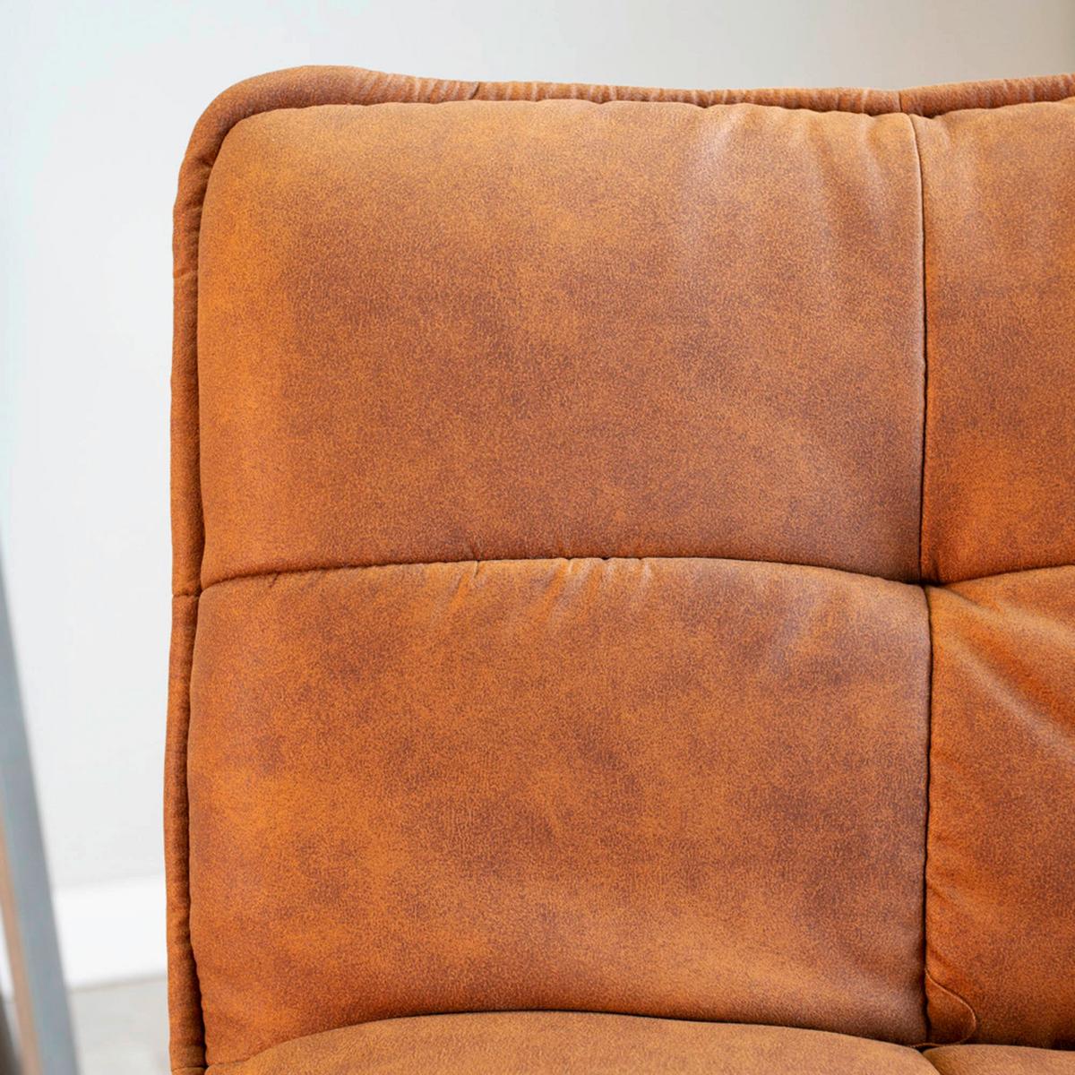 Barhocker-Set Jeremy 2er-Set ca. 44x87 cm Cognac - Cognac/Schwarz, KONVENTIONELL, Textil/Metall (44/87/50cm) - MID.YOU