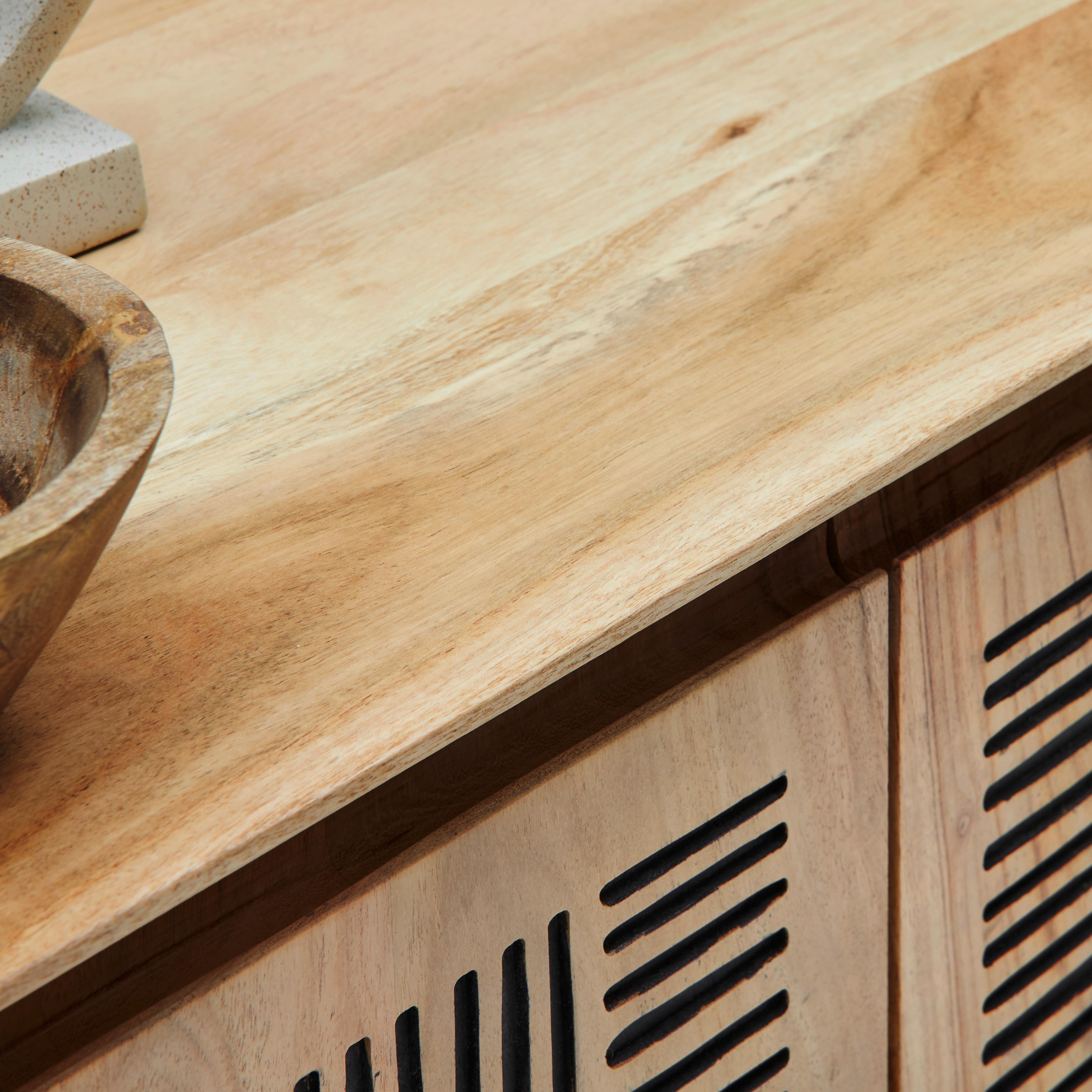 SIDEBOARD TARIM - svart/akaciefärgad, Lifestyle, metall/trä (160/85/40cm) - Mömax