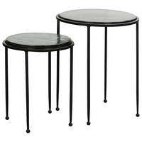 SATZTISCH WL7.129 - Schwarz/Grün, Design, Glas/Metall - MID.YOU