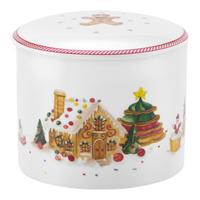 Keksdose XMAS-Ginger Rot/Weiß Ø ca. 16cm - Rot/Weiß, KONVENTIONELL, Keramik (16/14cm) - Mömax