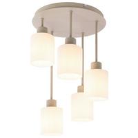 LAMPA WISZĄCA KINGA - biały/kolor piaskowy, Trend, metal/szkło (34/50cm) - Novel