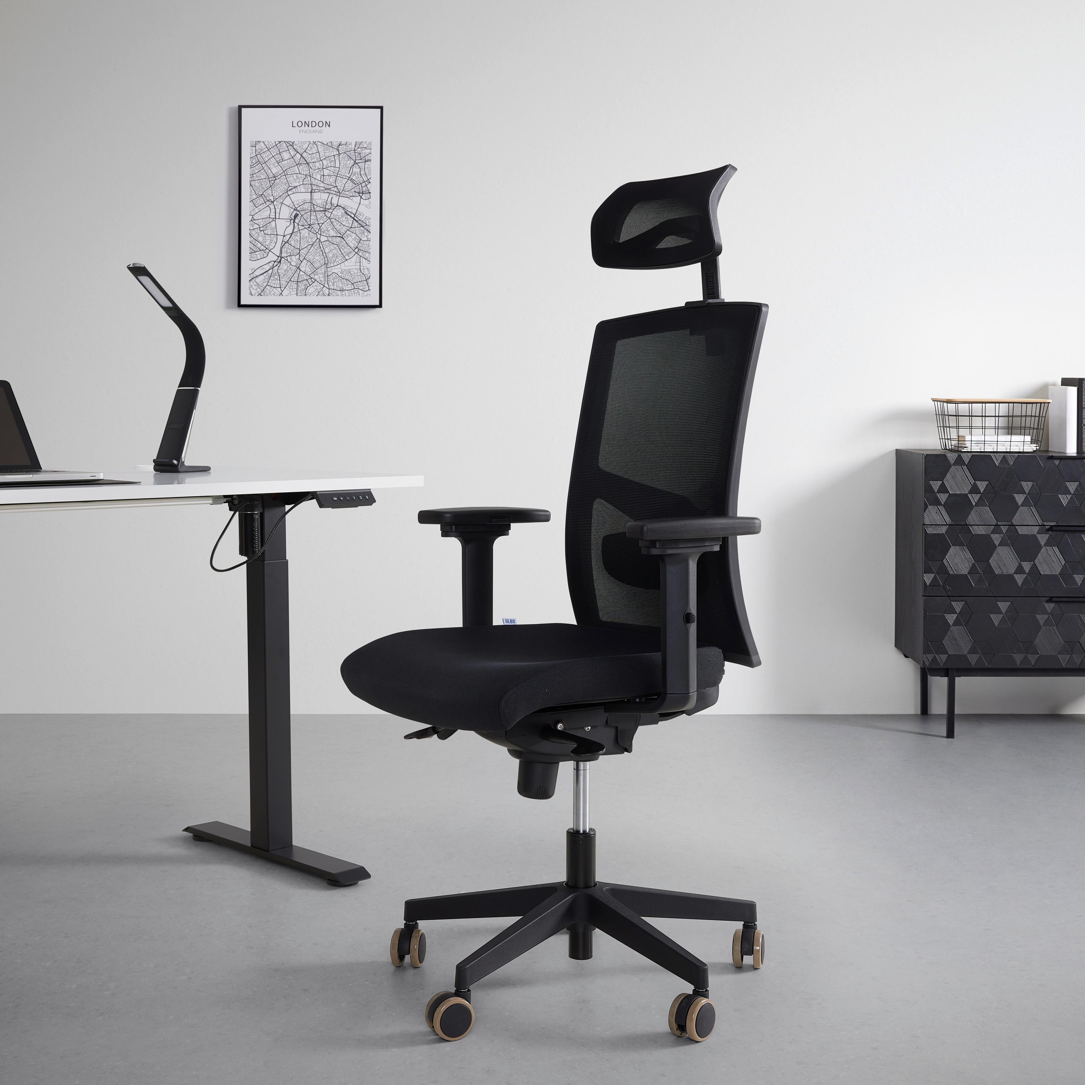 Chefsessel Boss VIP Schwarz - Schwarz, MODERN, Kunststoff/Textil (64/142/64cm) - Mömax