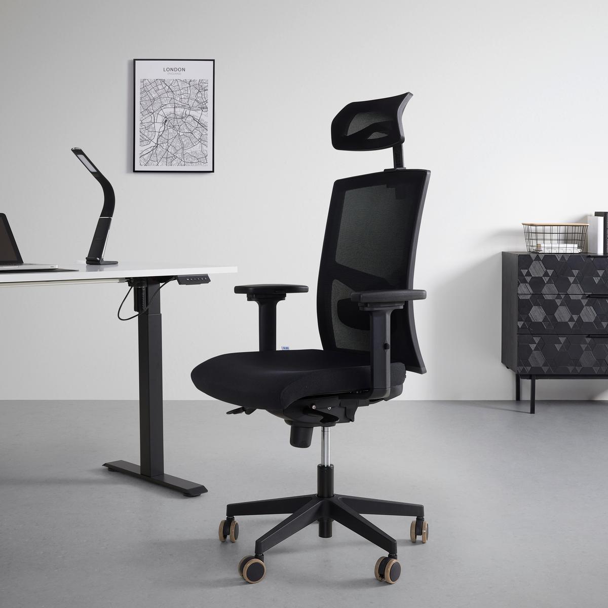 Chefsessel Boss VIP Schwarz - Schwarz, MODERN, Kunststoff/Textil (64/142/64cm) - Mömax