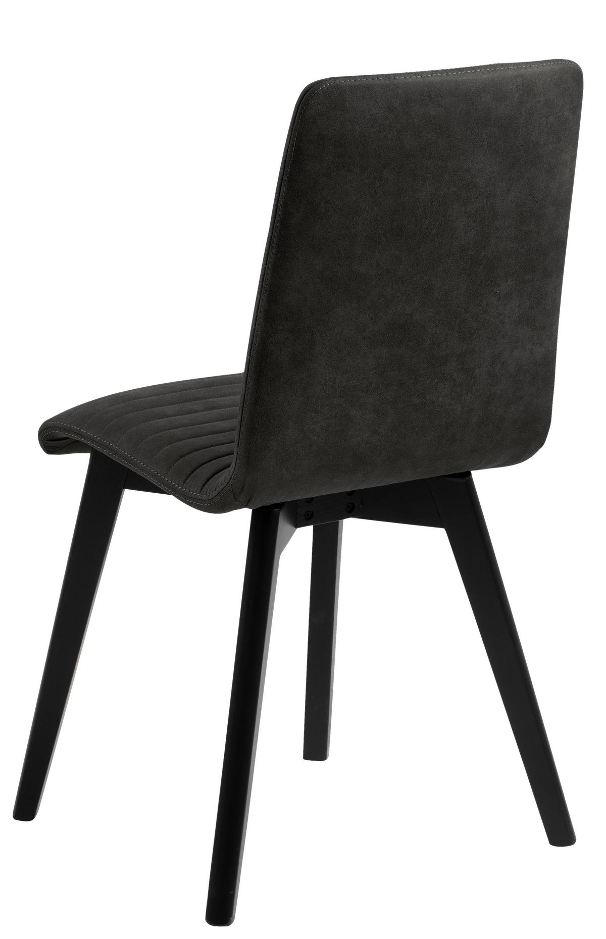 KRZESŁO AROSA - antracytowy/czarny, Konventionell, drewno/tkanina (42/90/43cm) - Livetastic