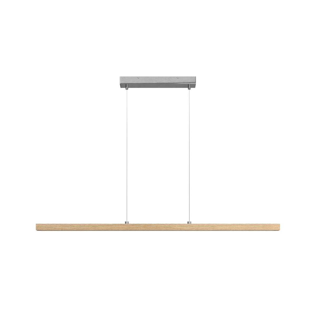 LAMPA WISZĄCA LED EMMA *SBN* - kolor dębowy, Lifestyle, tworzywo sztuczne/drewno (114cm) - Novel