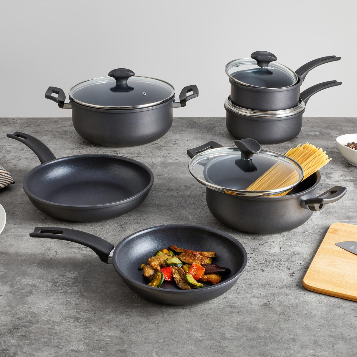 Set Lonaca Za Kuhanje Steffi - prozirno/crna, Konvencionalno, staklo/metal - Mömax