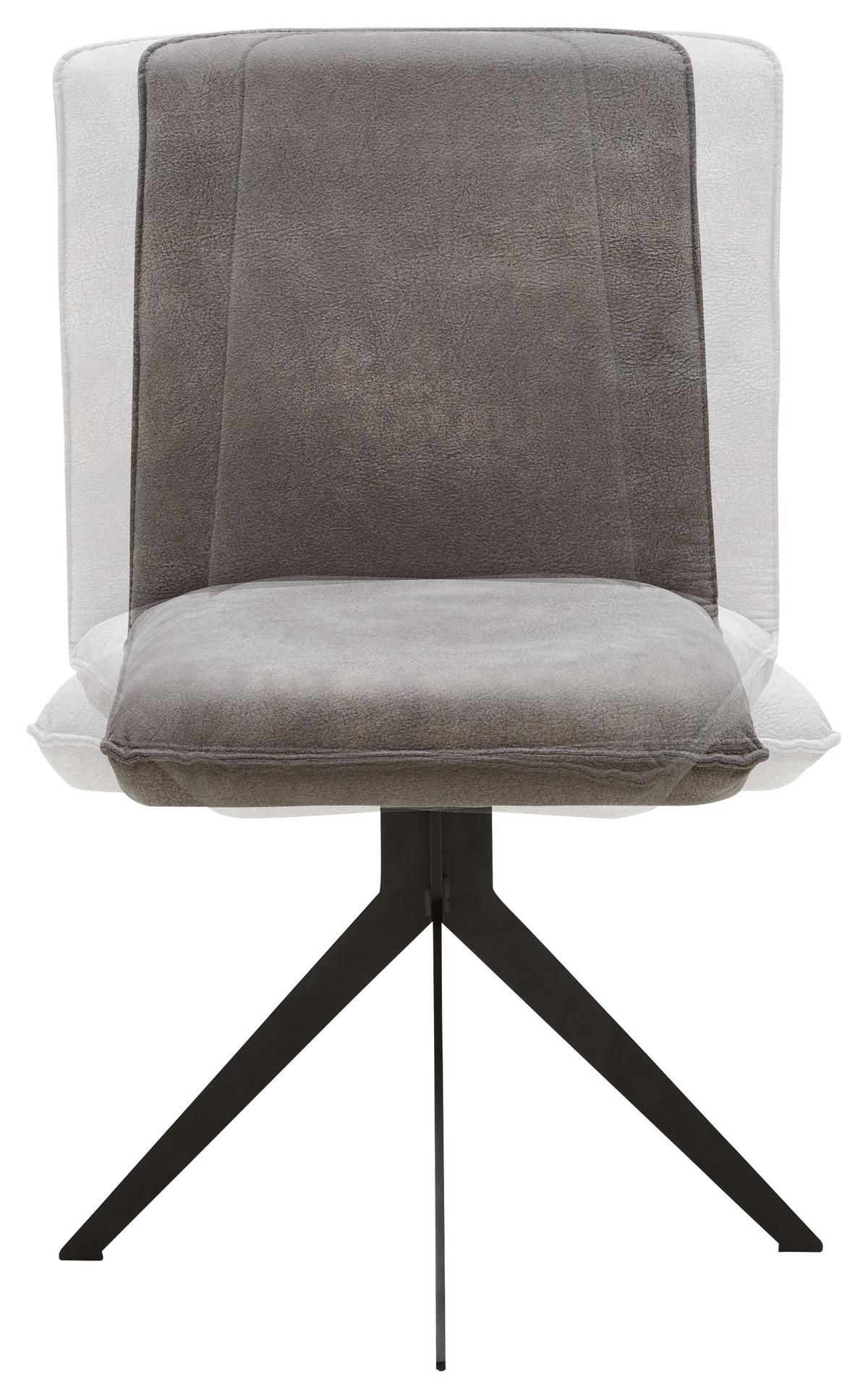KRZESŁO MALIBU - czarny/szarobrązowy, Design, metal/tkanina (46,5/87/64cm) - Voleo