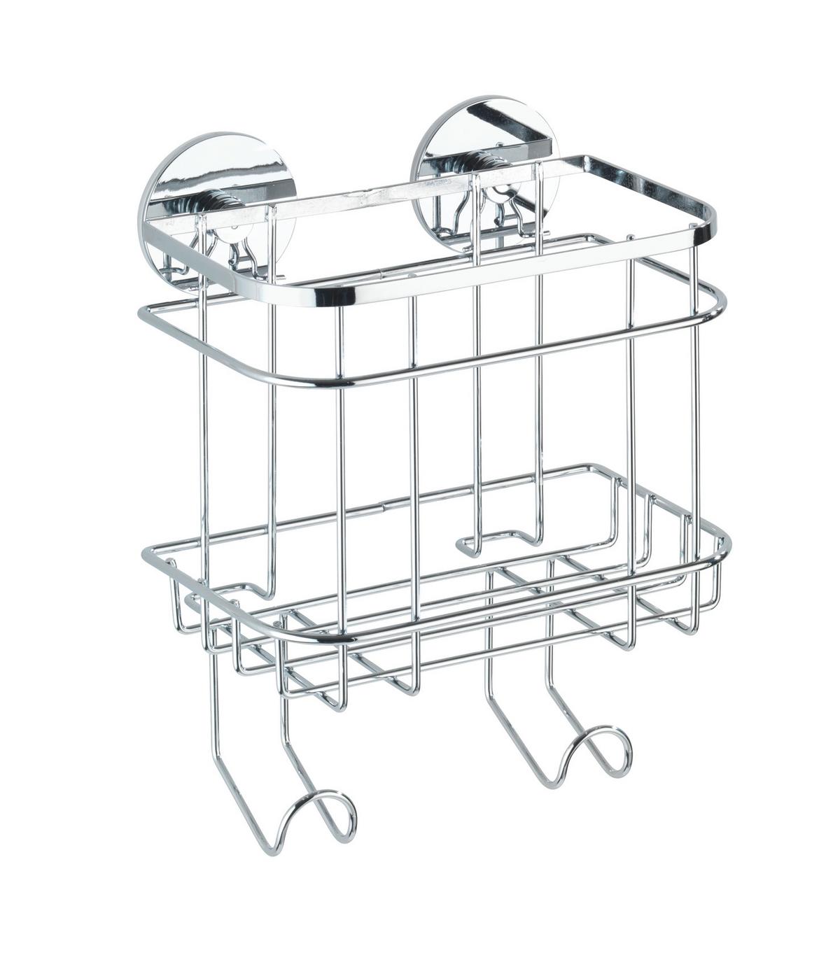 Duschregal Edelstahlfarben - Edelstahlfarben, MODERN, Metall (18/24/12,5cm) - Mömax