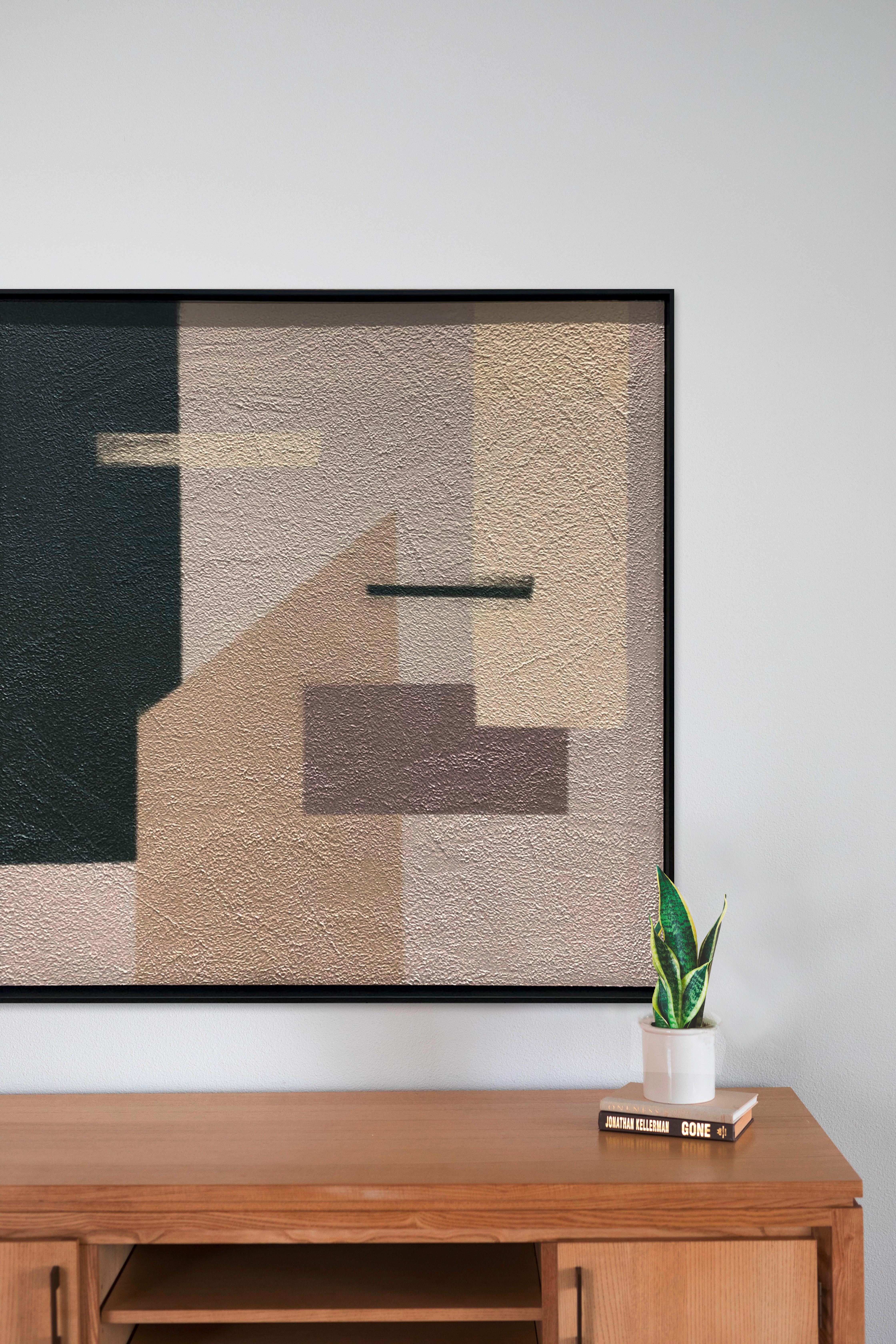 BILD ORIG-19-100X100-ARTSTR-ARBAKZW - Schwarz, Basics, Holz/Stein (100/100/10cm)