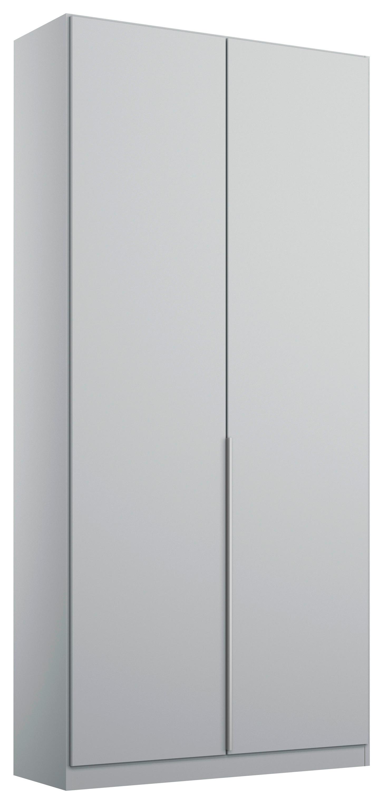 Dulap cu uși rotative ALABAMA - gri deschis, Modern, material pe bază de lemn (91/229/54cm)