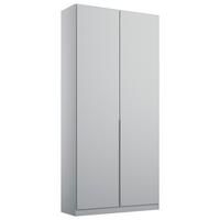 Dulap cu uși rotative ALABAMA - gri deschis, Modern, material pe bază de lemn (91/229/54cm)