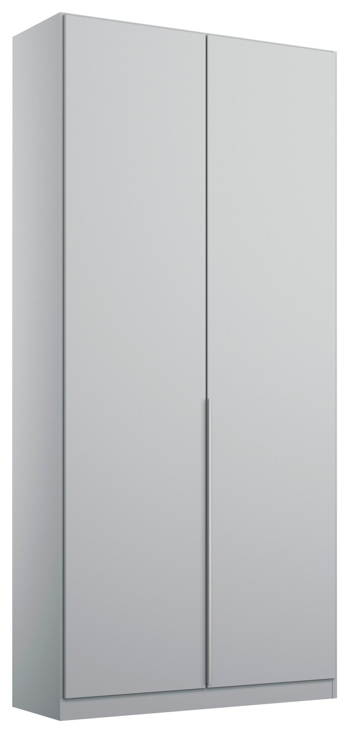 Dulap cu uși rotative ALABAMA - gri deschis, Modern, material pe bază de lemn (91/229/54cm)