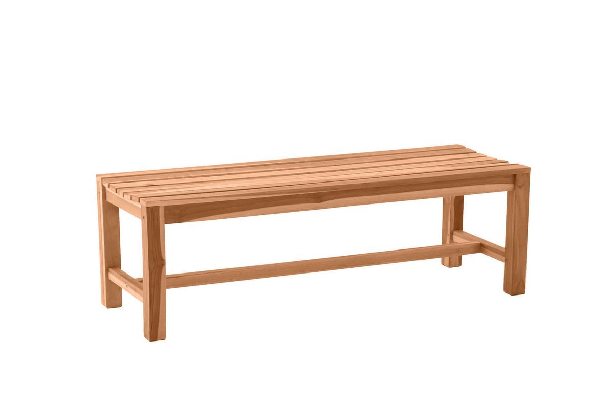 Gartenbank 3-Sitzer 150 cm Naturfarben Teakholz - Naturfarben, Natur, Holz (150/45/42cm) - Gardenson