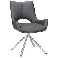 KRZESŁO APOLLO - kolor stalowy/ciemnoszary, Design, metal/tkanina (57/88,5/62cm) - Carryhome