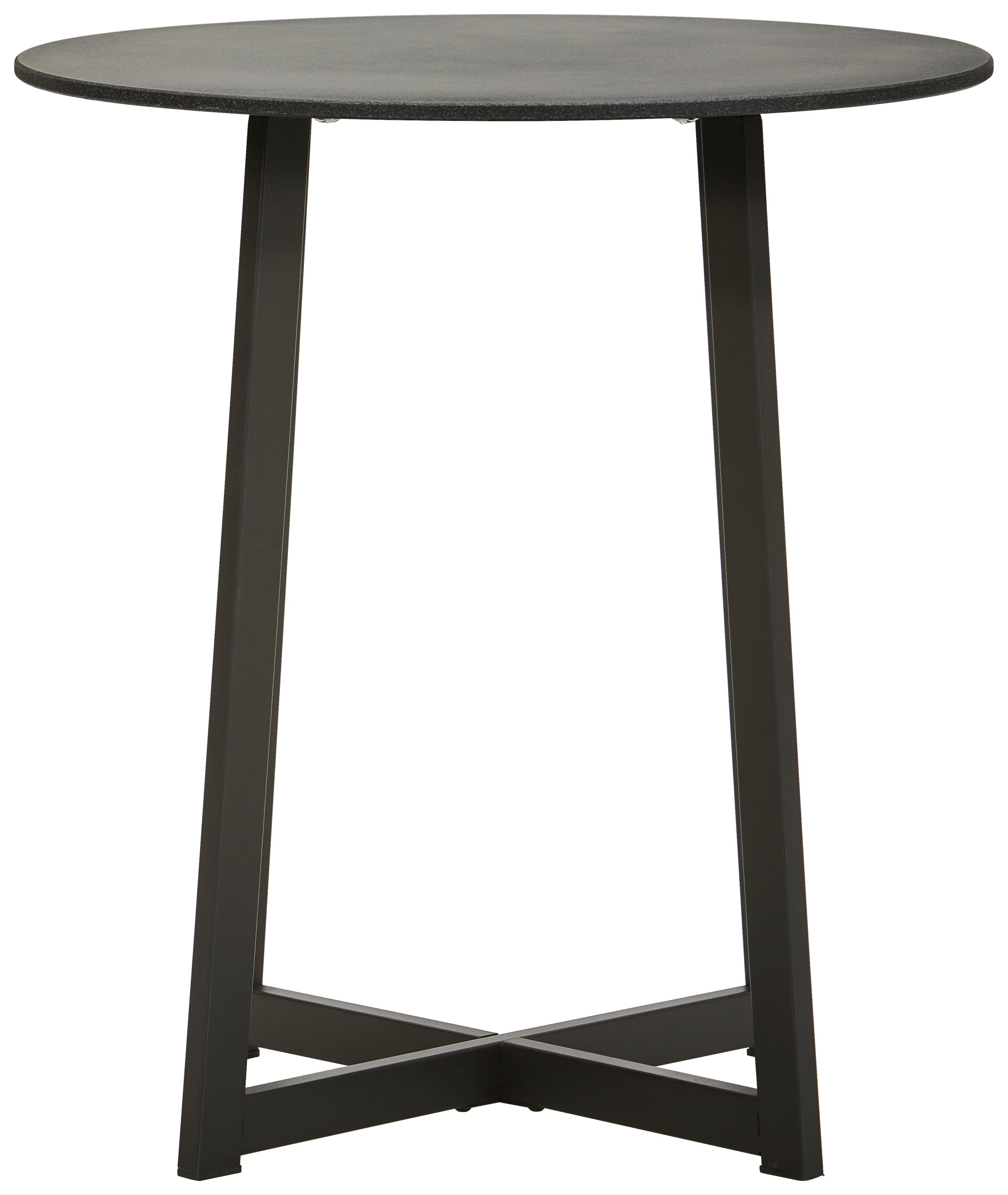 STOLIK BOCZNY ALF - czarny/szary, Trend, metal/szkło (43/43/47cm) - Xora