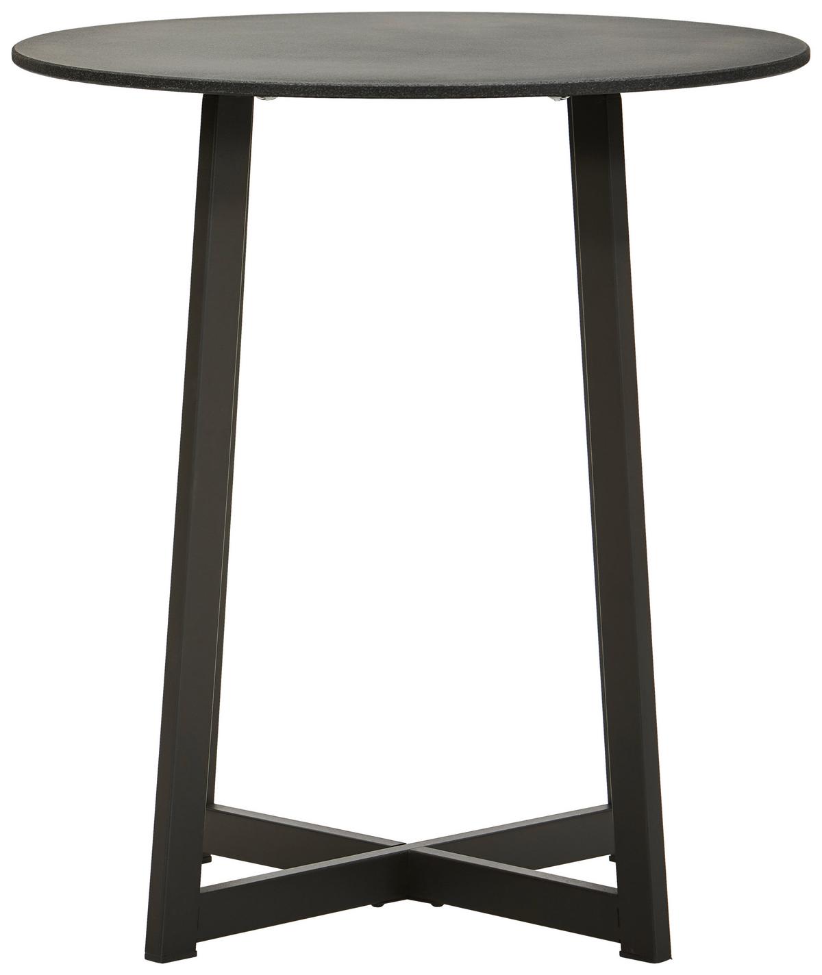 STOLIK BOCZNY ALF - czarny/szary, Trend, metal/szkło (43/43/47cm) - Xora