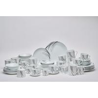 SERWIS OBIADOWO-ŚNIADANIOWY ROMA - czarny/biały, Basics, ceramika - Novel