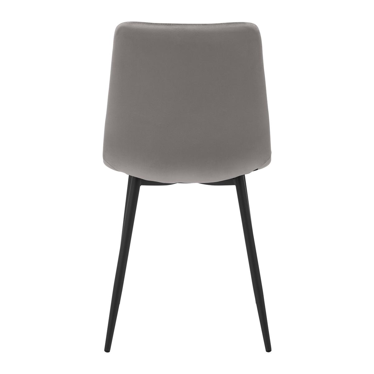 Stuhl Ria Taupe Samt Gepolstert - Taupe/Schwarz, MODERN, Holz/Textil (43,5/87/54cm) - Bessagi Home