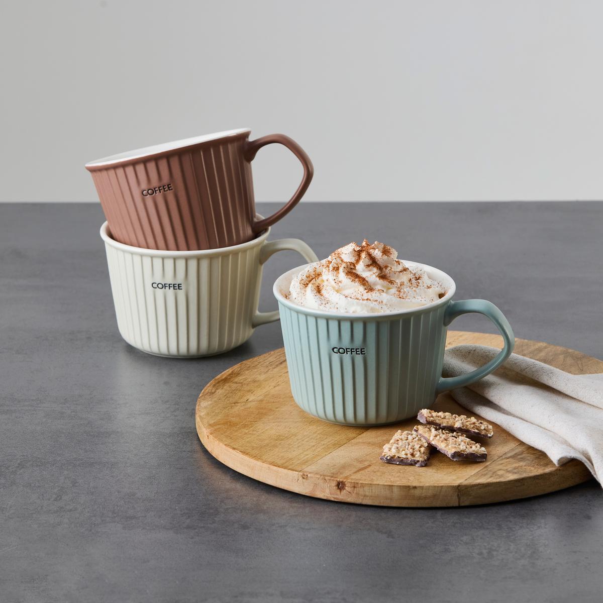 Tasse Malvin diverse Farben - Pastellblau/Grauweiß, KONVENTIONELL, Keramik (12.1/8.5cm) - Mömax