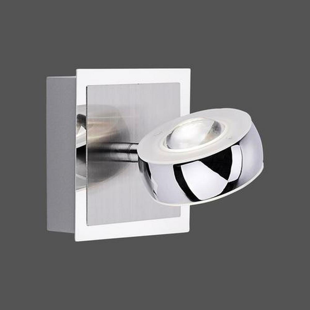 LED-Wandleuchte Opti max. 3Watt - Silberfarben, Kunststoff/Metall (12/12/14cm)