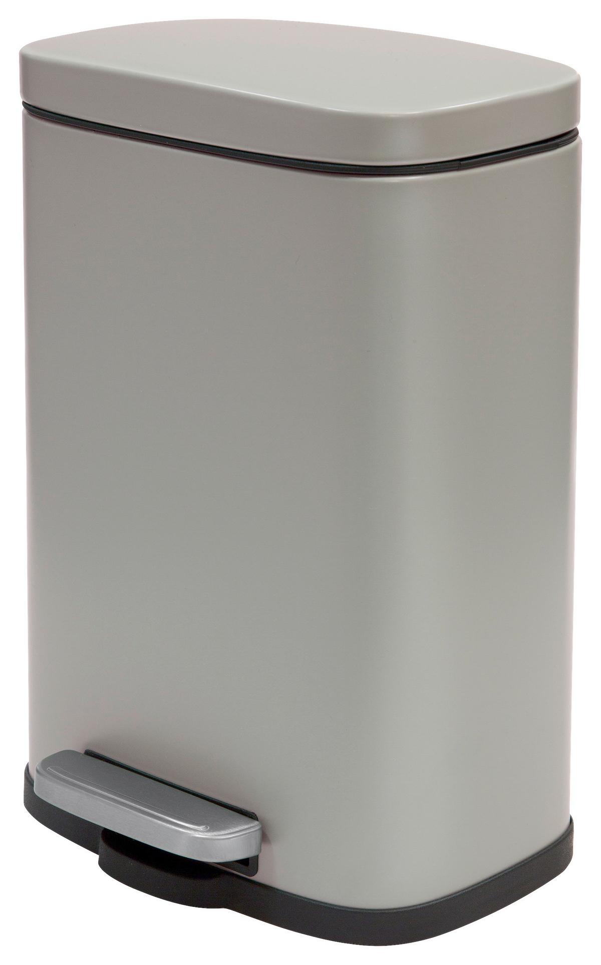 Treteimer Akira Matt-Taupe - Taupe/Schwarz, Basics, Kunststoff/Metall (28/19,3/37,9cm) - Spirella
