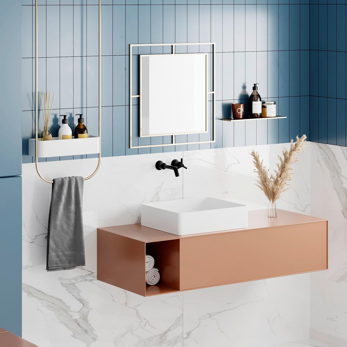 Spiegel Corner ca. 58x58 cm Gold - Goldfarben, Design, Metall (58/58/2cm) - Livetastic