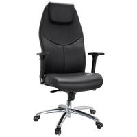 Pisarniški Stol Ferrara, Črna - srebrne barve/črna, Basics, kovina/umetna masa (70/126/70cm) - MID.YOU