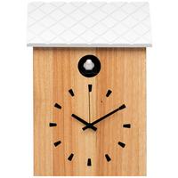 Wanduhr Kukuk Natur/Weiß - Naturfarben/Weiß, MODERN, Holz/Holzwerkstoff (22/38/7,5cm) - Mömax