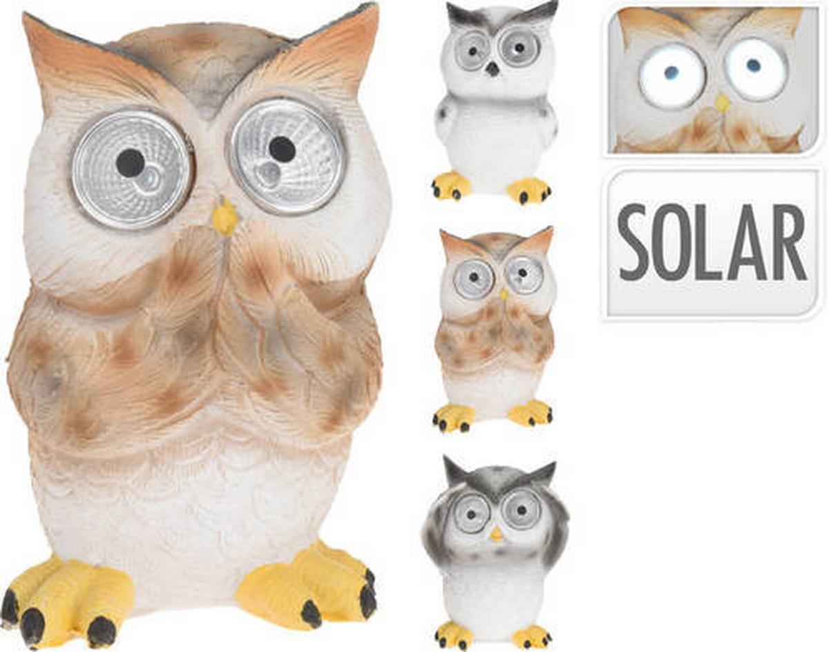Szolárlámpa Bagoly - műanyag (9/9/12cm)