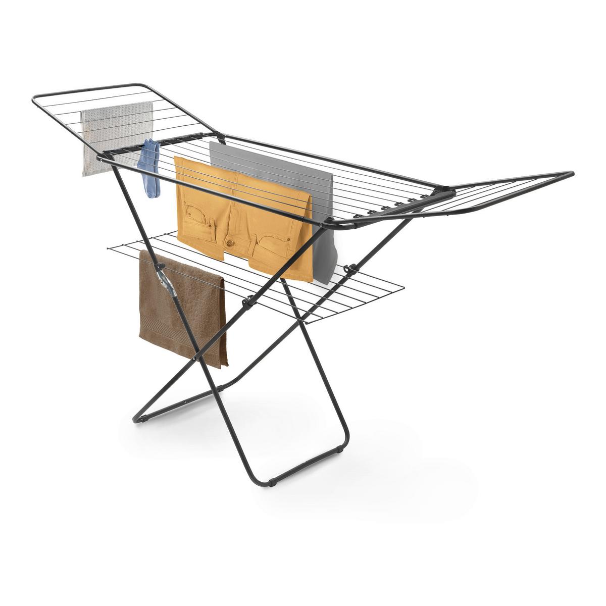 SUSZARKA NA PRANIE 407909000 - czarny, Basics, metal (180/100/55cm) - Metaltex