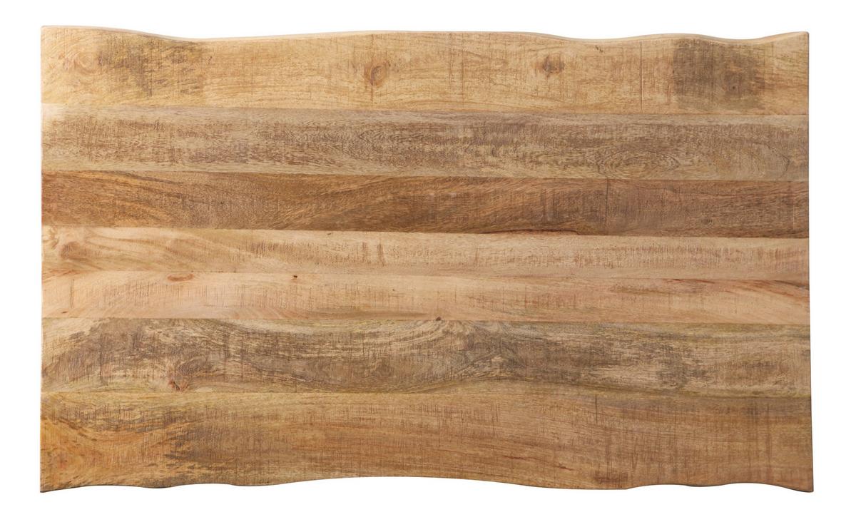 Esstisch Magnus Naturfarben/Schwarz - Schwarz/Naturfarben, Natur, Holz/Metall (140/85/77cm) - Zandiara