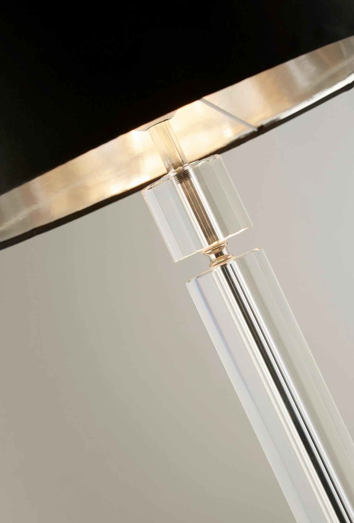 Állólámpa Kylie Eu9389cc - krómszínű/fekete, Lifestyle, textil/fém (40/40/158.5cm)