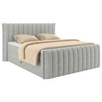 PAT BOXSPRING LINA - gri deschis, Konventionell, plastic/lemn (200/200cm) - Premium Living